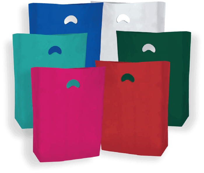 Colored High Density Plastic Merchandise Bags