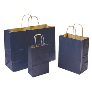 Navy Blue Paper Shopping Bags