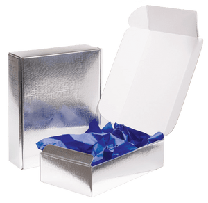 Silver E-Commerce Boxes & Shippers, Made in Italy