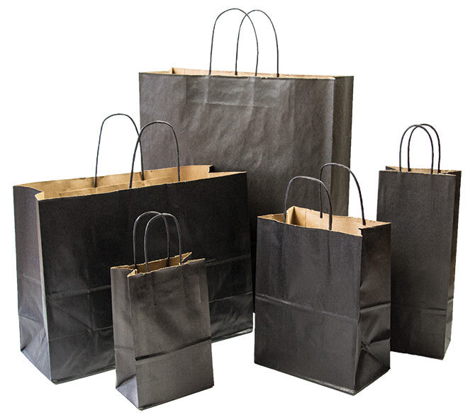 Black Paper Shopping Bags