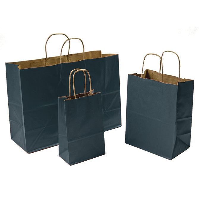 Charcoal Gray Paper Shopping Bags