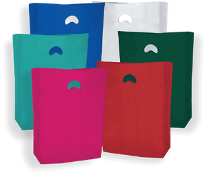 Colored High Density Plastic Merchandise Bags