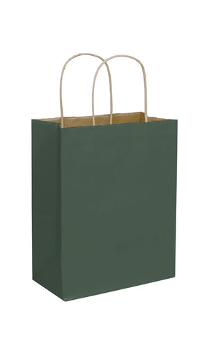 Forest Green Paper Shopping Bags