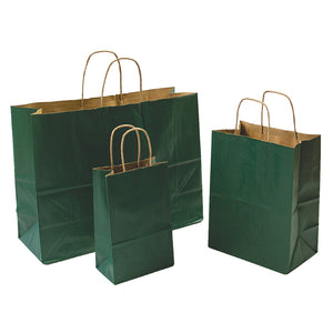 Hunter Green Paper Shopping Bags