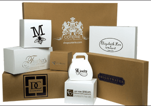 Natural Kraft Pinstripe Gift Boxes, 100% Recycled