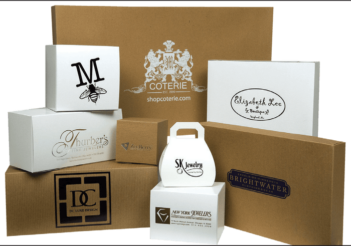 White Gift Boxes, Economy with Gray Interior