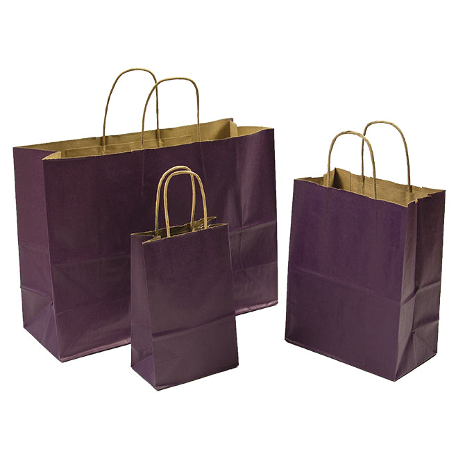 Purple Paper Shopping Bags