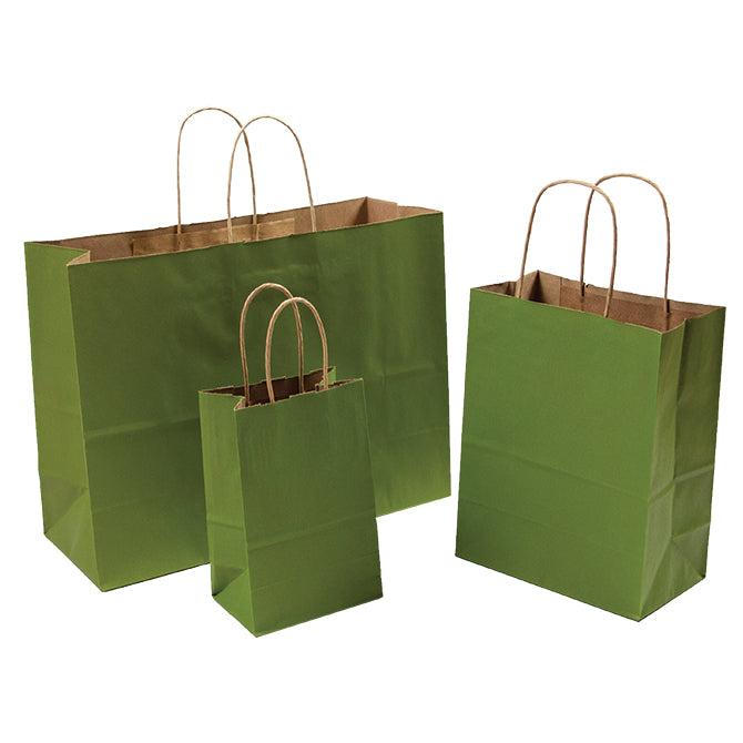 Rainforest Green Paper Shopping Bags