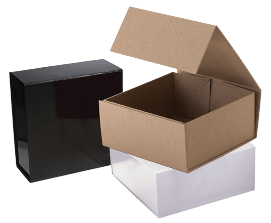 Rigid Folding Boxes with Magnetic Closure
