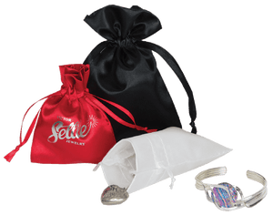Satin Bags with Ribbon Drawcord