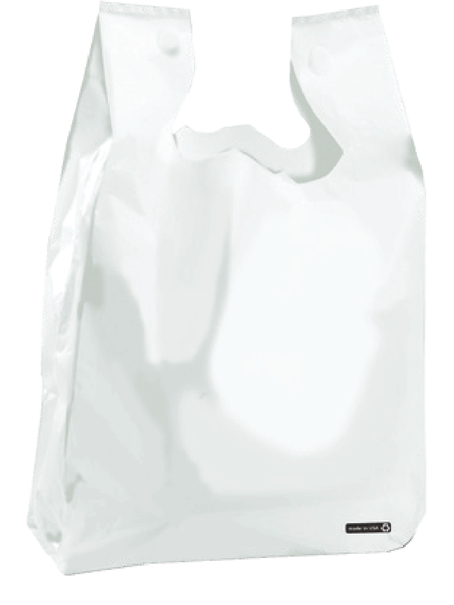 T-Shirt Style Carry-Out Bags (White)